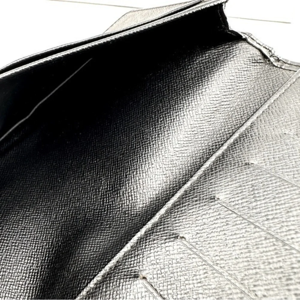 AUTHENTIC Louis Vuitton Monogram Porte Valeurs Checkbook Wallet. Color: Black